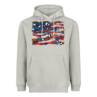 Moon Dust Leopard glitter American flag Heavyweight Hoodie - FaDigitalArtStudio