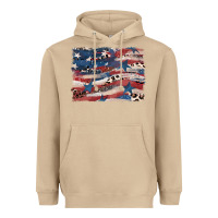 Mushroom Leopard glitter American flag Heavyweight Hoodie - FaDigitalArtStudio