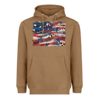 Toasted Coconut Leopard glitter American flag Heavyweight Hoodie - FaDigitalArtStudio