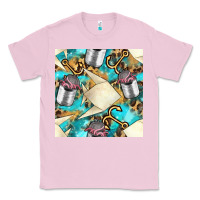 Bubblegum Pink Paper Fish And Canned With Anchor Seamless Pattern Pbs Classic Tee - BundleAndBundleShop