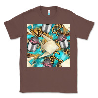 Chestnut Paper Fish And Canned With Anchor Seamless Pattern Pbs Classic Tee - BundleAndBundleShop