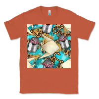 Copper Paper Fish And Canned With Anchor Seamless Pattern Pbs Classic Tee - BundleAndBundleShop