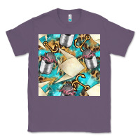 Lavender Paper Fish And Canned With Anchor Seamless Pattern Pbs Classic Tee - BundleAndBundleShop