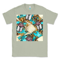 Matcha Paper Fish And Canned With Anchor Seamless Pattern Pbs Classic Tee - BundleAndBundleShop