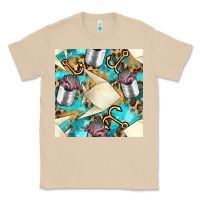 Mushroom Paper Fish And Canned With Anchor Seamless Pattern Pbs Classic Tee - BundleAndBundleShop