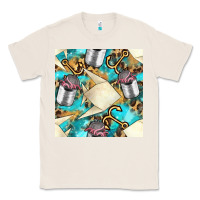 Natural Paper Fish And Canned With Anchor Seamless Pattern Pbs Classic Tee - BundleAndBundleShop