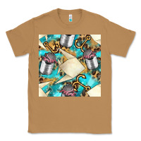 Toasted Coconut Paper Fish And Canned With Anchor Seamless Pattern Pbs Classic Tee - BundleAndBundleShop
