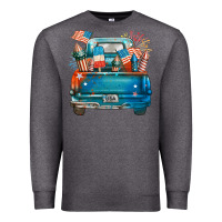 Charcoal Heather Customize USA truck Premium Sweatshirt - FaDigitalArtStudio