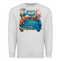 Dove Grey Customize USA truck Premium Sweatshirt - FaDigitalArtStudio