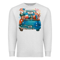 Oatmeal Heather Customize USA truck Premium Sweatshirt - FaDigitalArtStudio