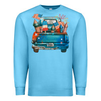 Ocean Blue Customize USA truck Premium Sweatshirt - FaDigitalArtStudio