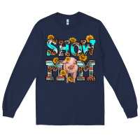 Navy show mom pig Long Sleeve Tee - RanaPortraitStore