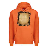 Carrot Burlap and Leopard  Black Frame Premium Hoodie - CowCowDesign