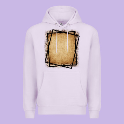 Burlap And Leopard  Black Frame Premium Hoodie Designed By Cowcowdesign