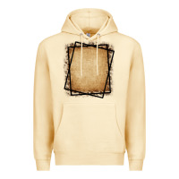 Pina Colada Burlap and Leopard  Black Frame Premium Hoodie - CowCowDesign