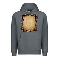 Rock Burlap and Leopard  Black Frame Premium Hoodie - CowCowDesign