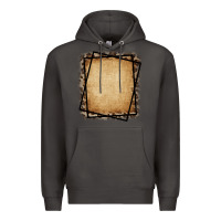Smoke Burlap and Leopard  Black Frame Premium Hoodie - CowCowDesign