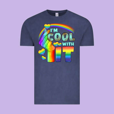 Lgbtq İ'm Cool With İt Vintage Tee Designed By Bundleandbundleshop