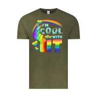 Vintage Olive Lgbtq İ'm Cool With İt Vintage Tee - BundleAndBundleShop