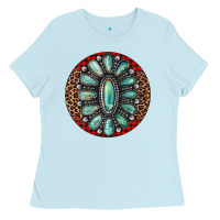 Baby Blue turquoise gemstone christmas ornament Ladies Tee - Jasminsmagicworld