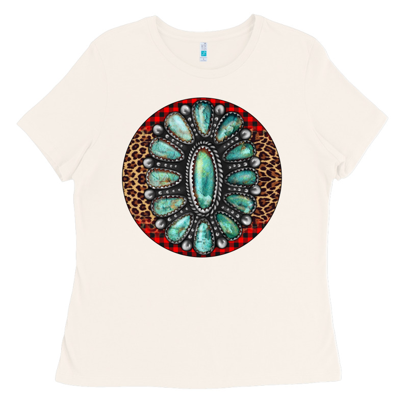 Turquoise Gemstone Christmas Ornament Ladies Tee by Jasminsmagicworld | Teevron