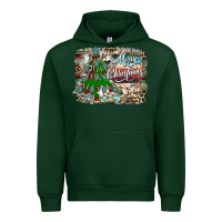 Forest Green merry Christmas tree western Urban Hoodie - CowhideDigitalArt