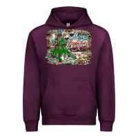 Mauve Wine merry Christmas tree western Urban Hoodie - CowhideDigitalArt