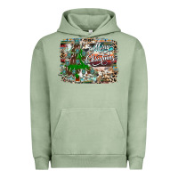 Pigment Oil Green merry Christmas tree western Urban Hoodie - CowhideDigitalArt
