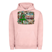 Pigment Salmon merry Christmas tree western Urban Hoodie - CowhideDigitalArt