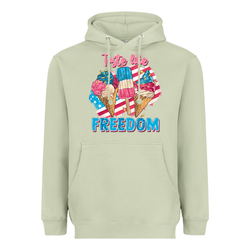 Taste Like Freedom 4th Of July Heavyweight Hoodie by FaDigitalArtStudio | Teevron
