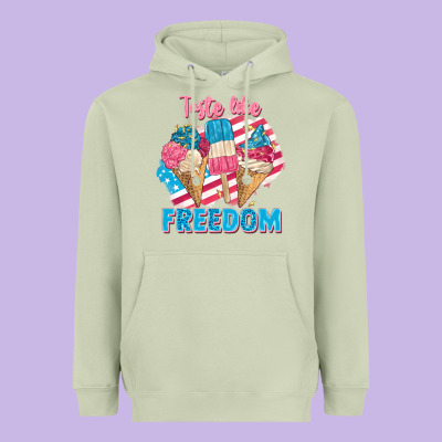Taste Like Freedom 4th Of July Heavyweight Hoodie Designed By Fadigitalartstudio