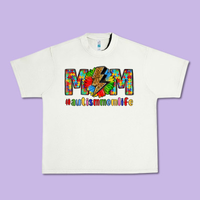 Empowering Autism Mom Life Urban Heavy Tee Designed By Lillyallendesigns
