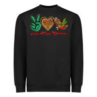 Black Peace Love Mexico Heavyweight Sweatshirt - texasbilliewilder