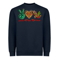 Navy Peace Love Mexico Heavyweight Sweatshirt - texasbilliewilder