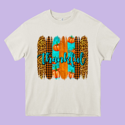 Thankful Brushstrokes Heavy Core Tee Designed By Adodesignshop