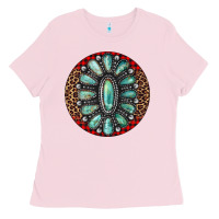 Bubblegum Pink turquoise gemstone christmas ornament Ladies Tee - Jasminsmagicworld