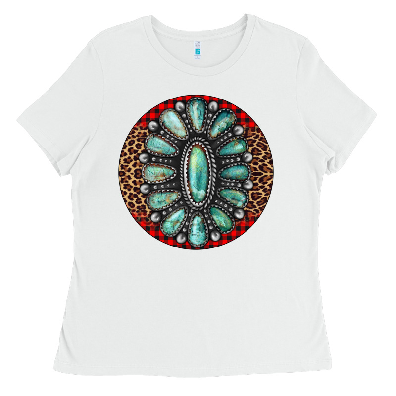 Turquoise Gemstone Christmas Ornament Ladies Tee by Jasminsmagicworld | Teevron
