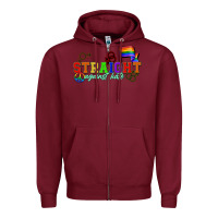 Burgundy Straight agains hate Zipper Hoodie - CowGirlArtShop