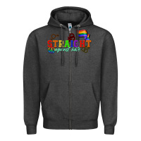 Charcoal Heather Straight agains hate Zipper Hoodie - CowGirlArtShop