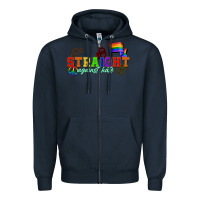 Navy Straight agains hate Zipper Hoodie - CowGirlArtShop