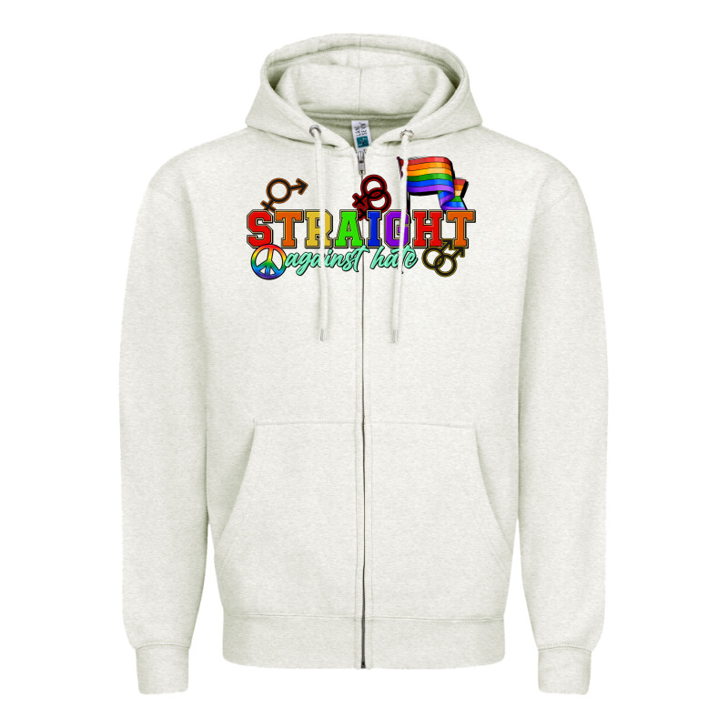 Straight Agains Hate Zipper Hoodie by CowGirlArtShop | Teevron