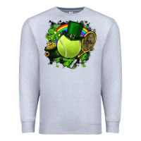 Heather Grey St. Patrick's Day Tennis Premium Sweatshirt - FaDigitalArtStudio