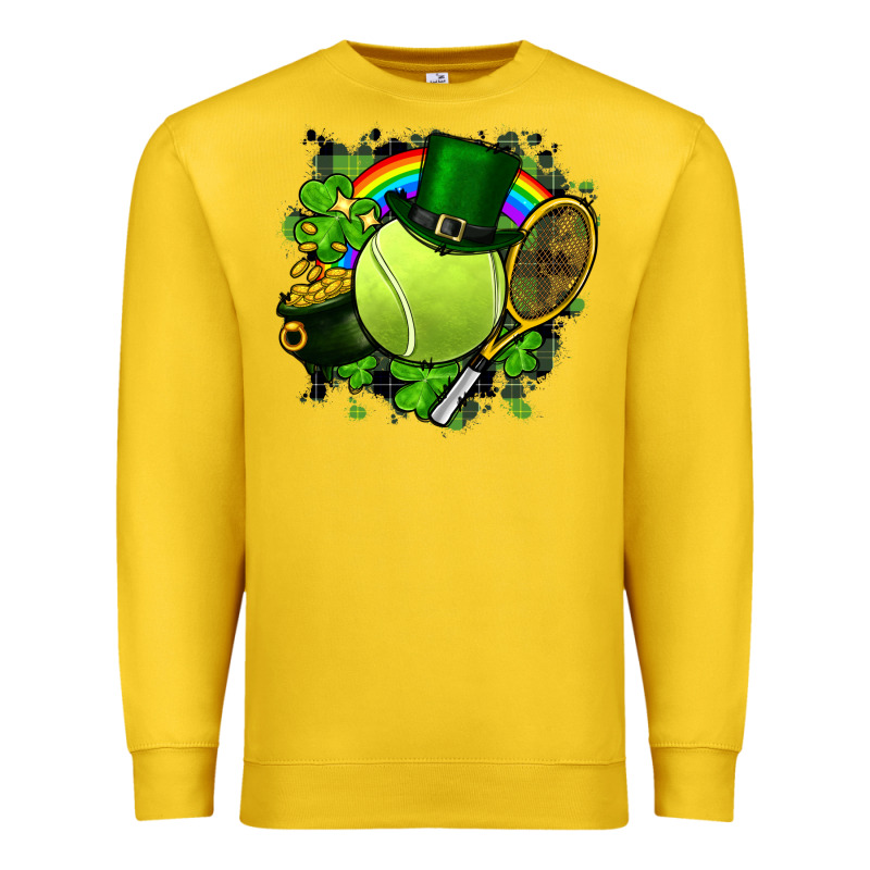 St. Patrick's Day Tennis Premium Sweatshirt by FaDigitalArtStudio | Teevron