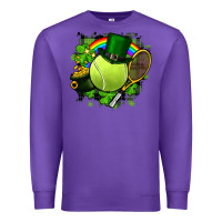 Purple St. Patrick's Day Tennis Premium Sweatshirt - FaDigitalArtStudio