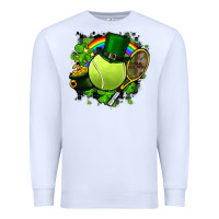 White St. Patrick's Day Tennis Premium Sweatshirt - FaDigitalArtStudio