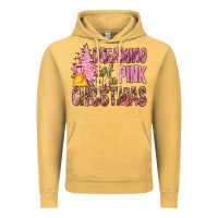 Vintage Mustard Dreaming Of A Pink Christmas Vintage Hoodie - BundleAndBundleShop