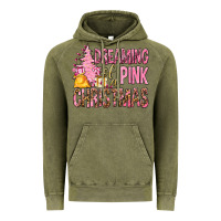 Vintage Olive Dreaming Of A Pink Christmas Vintage Hoodie - BundleAndBundleShop