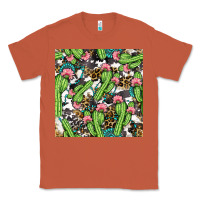Copper Western Cactus And Turquoise Gemstone With Leopard And Cowhide Seamles Classic Tee - BundleAndBundleShop