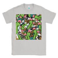 Moon Dust Western Cactus And Turquoise Gemstone With Leopard And Cowhide Seamles Classic Tee - BundleAndBundleShop