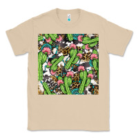 Mushroom Western Cactus And Turquoise Gemstone With Leopard And Cowhide Seamles Classic Tee - BundleAndBundleShop